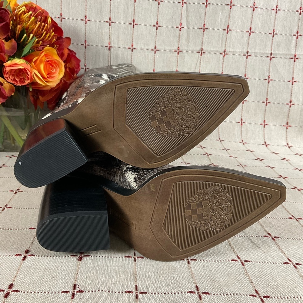 ☘️HP☘️ Vince Camuto Womens Gravana Knee High Boots Snakeskin Embossed Leather 5 - Picture 5 of 9